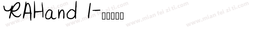 RAHand 1字体转换